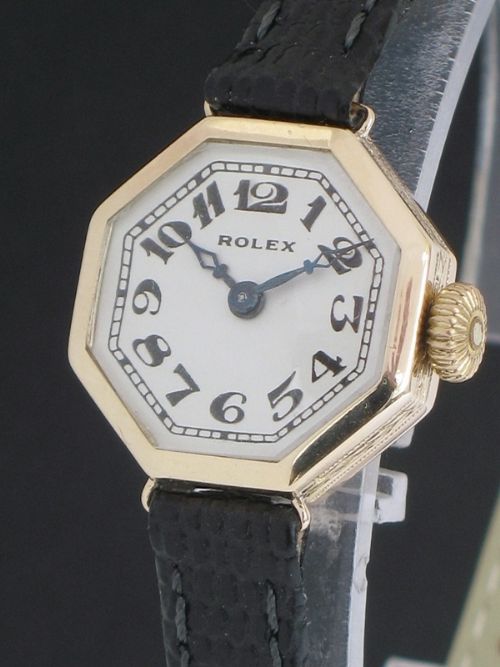 fig 1. VERY PRETTY ROLEX SOLID 9CT GOLD ART DECO LADIES VINTAGE COCKTAIL WATCH C1928