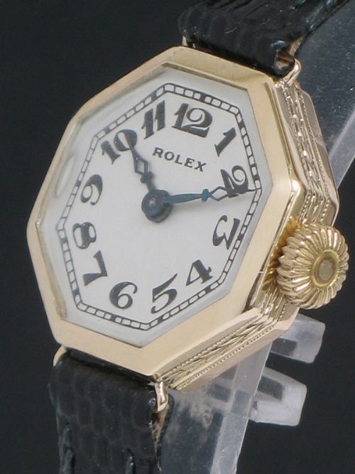 fig 2. VERY PRETTY ROLEX SOLID 9CT GOLD ART DECO LADIES VINTAGE COCKTAIL WATCH C1928