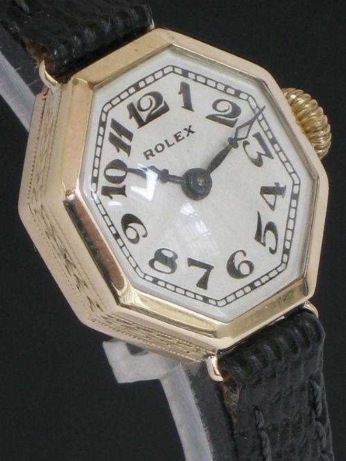 fig 3. VERY PRETTY ROLEX SOLID 9CT GOLD ART DECO LADIES VINTAGE COCKTAIL WATCH C1928