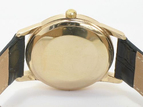 fig 4. STUNNING SOLID 9CT GOLD OMEGA AUTOMATIC CALIBRE 552 AUTOMATIC HARLEQUIN DIAL VINTAGE MENS WATCH