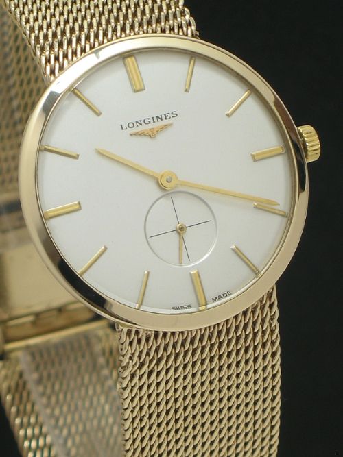 fig 4. SUPERB SOLID 9CT GOLD LONGINES CALIBRE 19.4 VINTAGE MENS WATCH WITH ORIGINAL BOX C1960