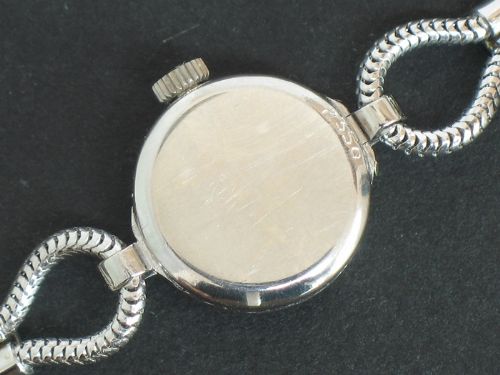 fig 7. DELIGHTFUL OMEGA PLATINUM AND DIAMOND LADIES VINTAGE COCKTAIL WATCH C1960