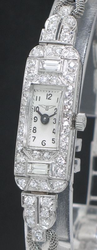 fig 1. STUNNIING LONGINES PLATINUM AND 2cts DIAMOND LADIES VINTAGE COCKTAIL WATCH C1956
