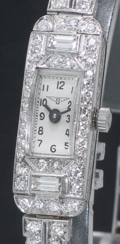 fig 2. STUNNIING LONGINES PLATINUM AND 2cts DIAMOND LADIES VINTAGE COCKTAIL WATCH C1956