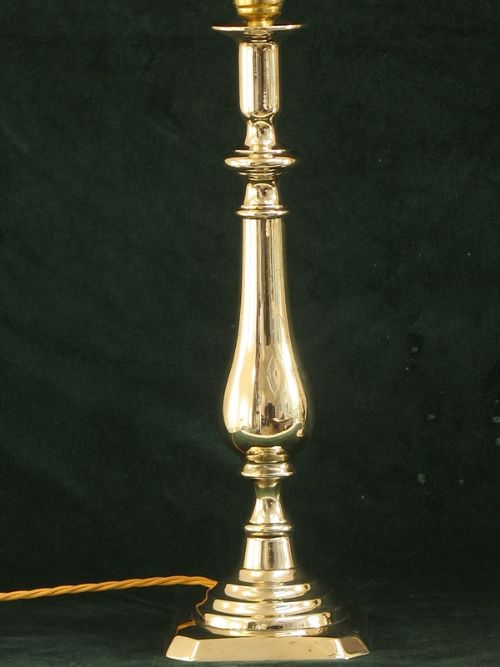 fig 2. BEAUTIFUL PAIR OF TALL EDWARDIAN SOLID BRASS DESK OR TABLE LAMPS C1910