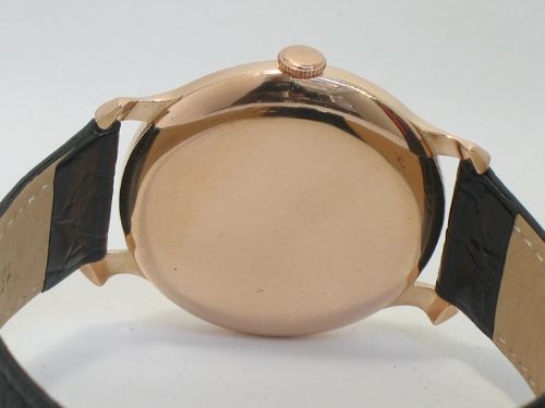 fig 6. WONDERFUL SOLID 14CT ROSE GOLD TISSOT OVERSIZE MANUAL WIND VINTAGE WATCH C1950