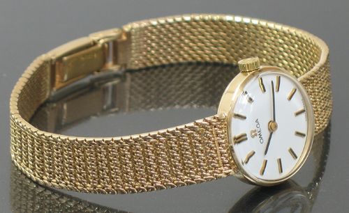 fig 4. BEAUTIFUL SOLID 9CT GOLD LADIES OMEGA VINTAGE COCKTAIL WATCH