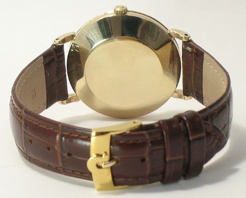 fig 3. STUNNING SOLID 9CT GOLD OMEGA CALIBRE 501 AUTOMATIC TWO TONE DIAL MENS VINTAGE WATCH C1959