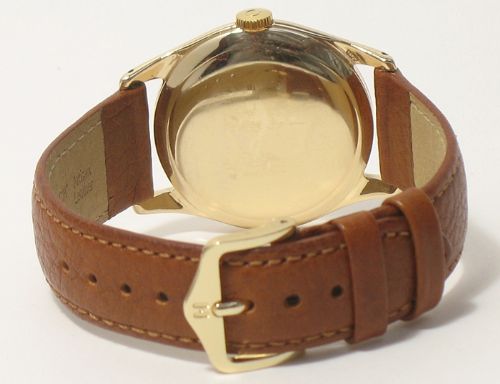 fig 2. SOLID 9CT GOLD OMEGA CALIBRE 420 MENS VINTAGE WATCH C1956