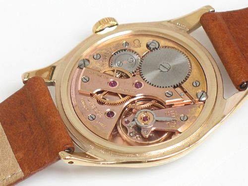 fig 3. SOLID 9CT GOLD OMEGA CALIBRE 420 MENS VINTAGE WATCH C1956