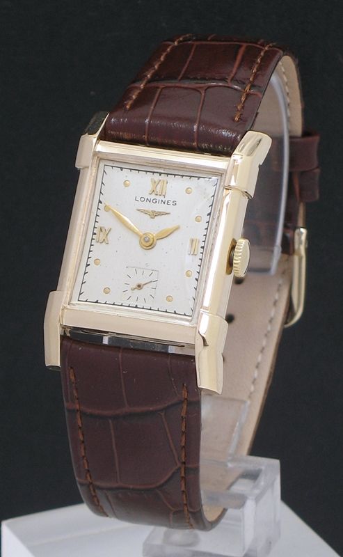Rare Completely Original Solid 14ct Gold Longines President Art Deco Mens Vintage Watch C1949