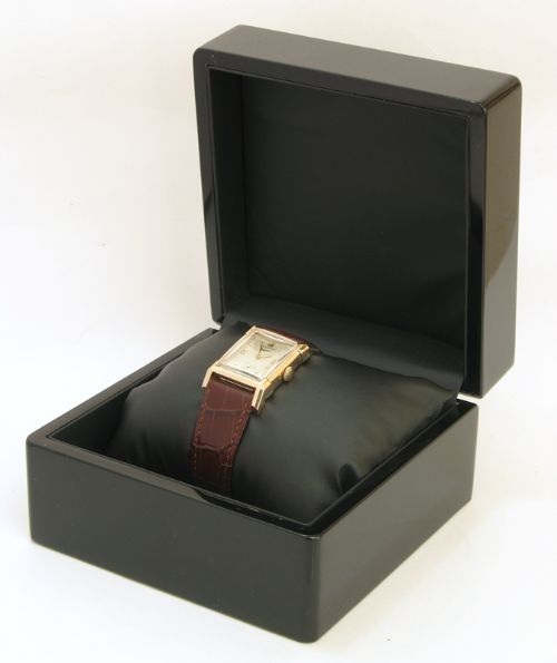 fig 5. RARE COMPLETELY ORIGINAL SOLID 14CT GOLD LONGINES PRESIDENT ART DECO MENS VINTAGE WATCH C1949