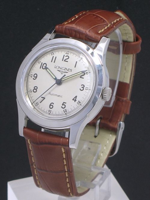 Longines Calibre 22as Automatic Military Style Mens Vintage Watch C1952