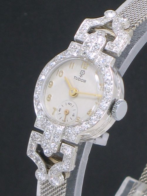 fig 3. STUNNING ROLEX TUDOR PLATINUM AND DIAMOND ART DECO LADIES COCKTAIL WATCH C1938