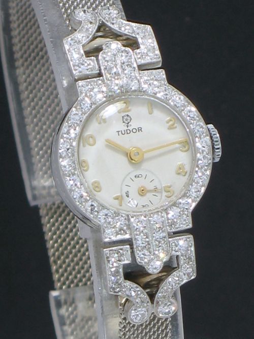 fig 4. STUNNING ROLEX TUDOR PLATINUM AND DIAMOND ART DECO LADIES COCKTAIL WATCH C1938