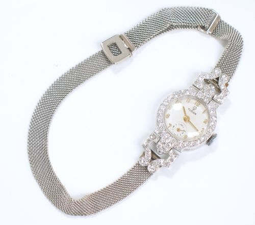 fig 5. STUNNING ROLEX TUDOR PLATINUM AND DIAMOND ART DECO LADIES COCKTAIL WATCH C1938