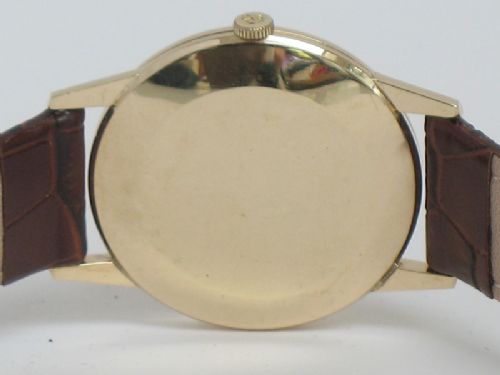 fig 6. MINT ORIGINAL CONDITION SOLID 9CT GOLD GIRARD-PERREGAUX MENS VINTAGE WATCH WITH BOX