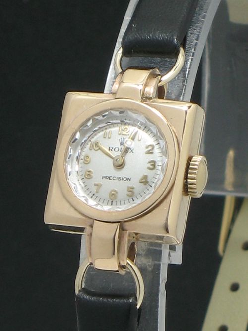 fig 1. BEAUTIFUL SOLID 9CT GOLD ROLEX PRECISION LADIES ART DECO COCKTAIL WATCH C1938