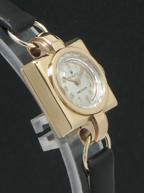 fig 3. BEAUTIFUL SOLID 9CT GOLD ROLEX PRECISION LADIES ART DECO COCKTAIL WATCH C1938