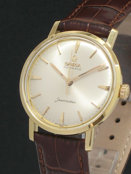 fig 1. SUPERB ORIGINAL SOLID 18CT GOLD OMEGA SEAMASTER CALIBRE 552 MENS VINTAGE WATCH C1960