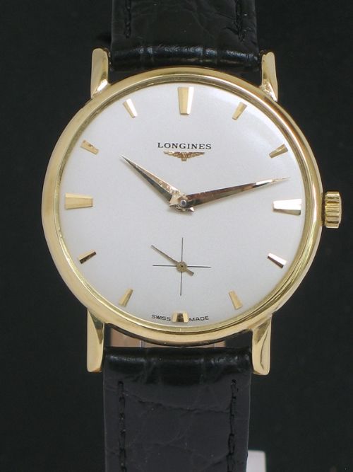 fig 1. SOLID 18CT GOLD LONGINES 30L VINTAGE WATCH C1960