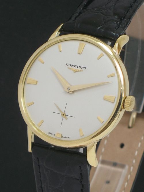 fig 2. SOLID 18CT GOLD LONGINES 30L VINTAGE WATCH C1960