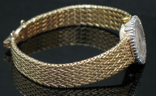 fig 6. BEAUTIFUL SOLID 14CT GOLD AND DIAMOND SET OMEGA LADIES COCKTAIL WATCH WITH ORIGINAL BOX