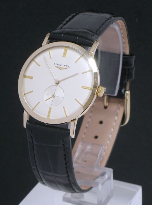fig 1. SUPERB SOLID 9CT GOLD LONGINES SLIMLINE DRESS WATCH C1959