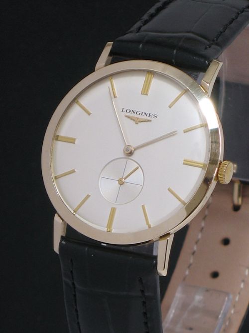 fig 2. SUPERB SOLID 9CT GOLD LONGINES SLIMLINE DRESS WATCH C1959