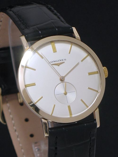 fig 3. SUPERB SOLID 9CT GOLD LONGINES SLIMLINE DRESS WATCH C1959