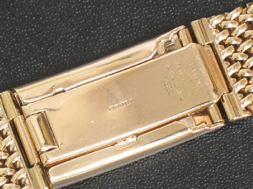 fig 3. SUPERB HEAVY 38g SOLID 9CT GOLD WATCH BRACELET OR STRAP C1959