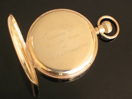 fig 4. WONDERFUL SOLID 9CT GOLD VERTEX POCKET WATCH C1931