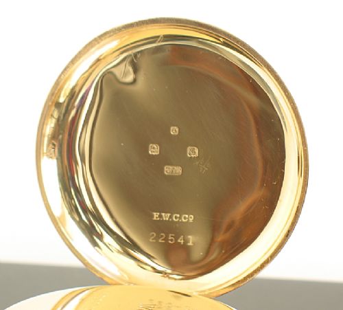 fig 5. WONDERFUL SOLID 9CT GOLD VERTEX POCKET WATCH C1931