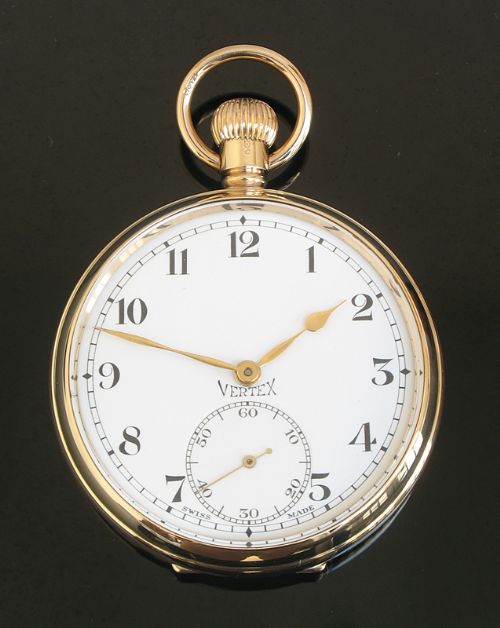 Wonderful Solid 9ct Gold Vertex Pocket Watch C1931