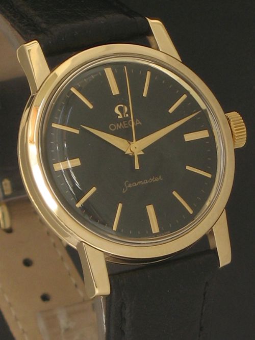 fig 4. OUTSTANDING SOLID 9CT GOLD OMEGA SEAMASTER CALIBRE 520 MENS WATCH C1959