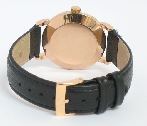 fig 6. INCREDIBLE SOLID 18CT ROSE GOLD OMEGA AUTOMATIC CALIBRE 332 BUMPER MENS WATCH C1949