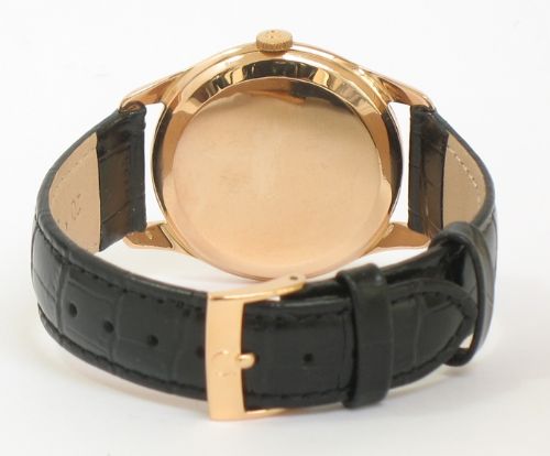 fig 5. RARE SOLID 18CT ROSE GOLD OMEGA TRESOR CAL 265 Ref 2620 OVERSIZE MENS WATCH C1949