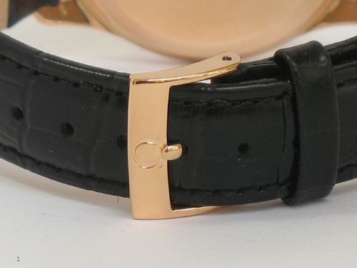 fig 6. RARE SOLID 18CT ROSE GOLD OMEGA TRESOR CAL 265 Ref 2620 OVERSIZE MENS WATCH C1949