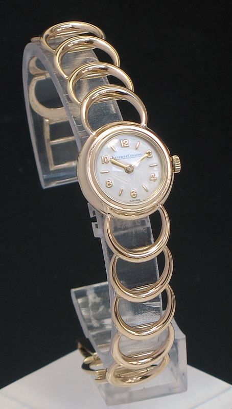 fig 1. BEAUTIFUL UNIQUE SOLID 9CT GOLD JAEGER-LECOULTRE LADIES COCKTAIL WATCH C1954