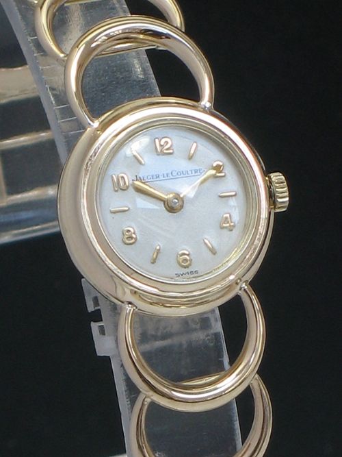 fig 5. BEAUTIFUL UNIQUE SOLID 9CT GOLD JAEGER-LECOULTRE LADIES COCKTAIL WATCH C1954