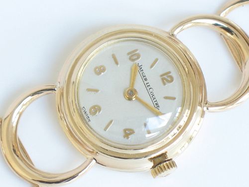 fig 6. BEAUTIFUL UNIQUE SOLID 9CT GOLD JAEGER-LECOULTRE LADIES COCKTAIL WATCH C1954
