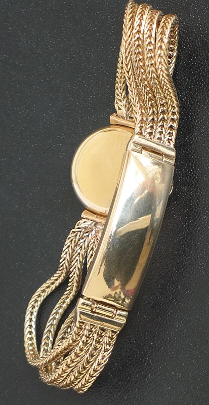 fig 6. EXQUISITE SOLID 9CT GOLD LADIES OMEGA COCKTAIL WATCH WITH BOX C1958