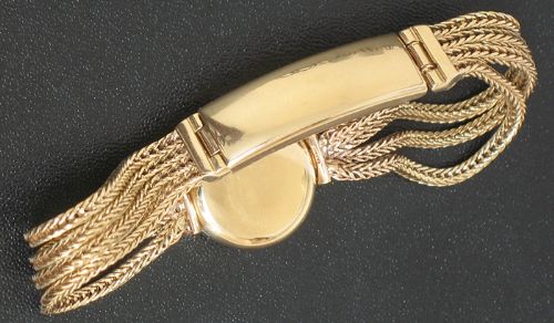 fig 7. EXQUISITE SOLID 9CT GOLD LADIES OMEGA COCKTAIL WATCH WITH BOX C1958
