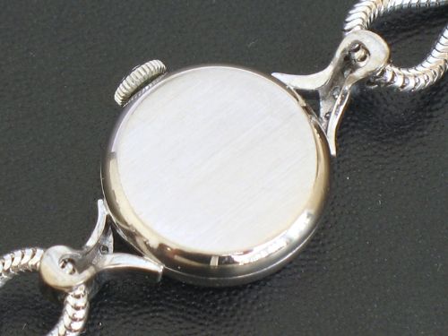 fig 6. WONDERFUL SOLID 18CT WHITE GOLD AND DIAMOND OMEGA LADIES COCKTAIL WATCH C1958