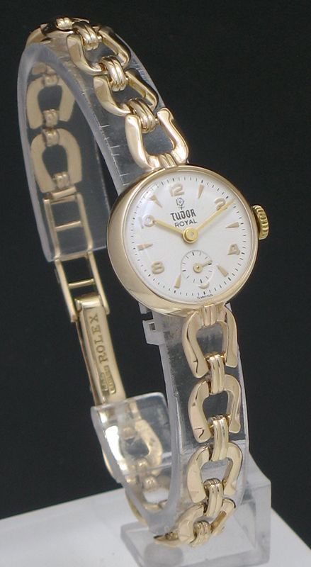 fig 1. BEAUTIFUL SOLID 9CT GOLD ROLEX TUDOR ROYAL LADIES COCKTAIL WATCH C1959