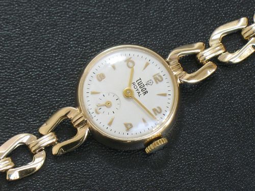 fig 4. BEAUTIFUL SOLID 9CT GOLD ROLEX TUDOR ROYAL LADIES COCKTAIL WATCH C1959