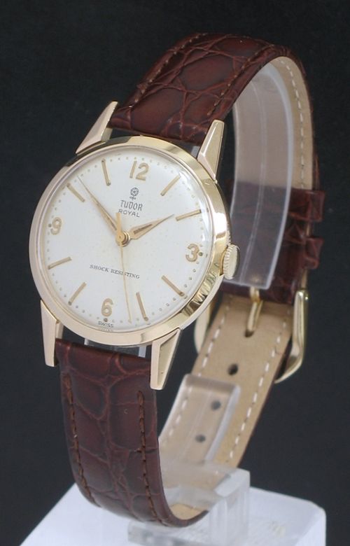 fig 2. COMPLETELY ORIGINAL SOLID 9CT GOLD ROLEX TUDOR ROYAL MENS VINTAGE WATCH WITH BOX AND PAPERS C1957