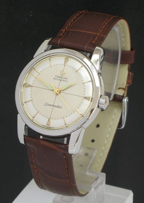 Wonderful Omega Seamaster Calibre 501 Automatic Two Tone Dial Mens Vintage Watch C1955