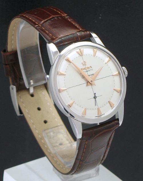 fig 1. STUNNING OMEGA GENEVE AUTOMATIC CALIBRE 491 MENS VINTAGE WATCH WITH PAPERWORK C1958