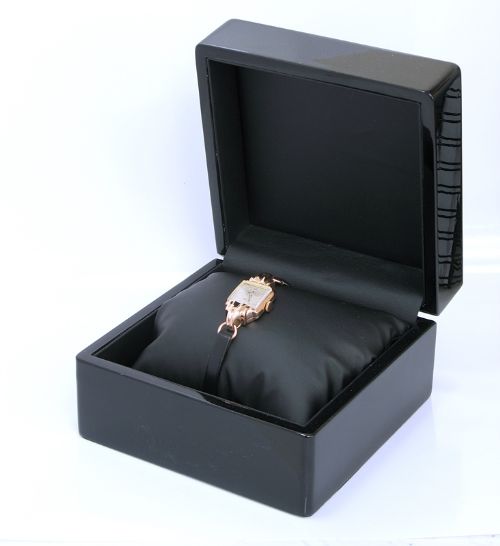 fig 7. WONDERFUL SOLID 14CT ROSE GOLD ROLEX PRECISION ART DECO LADIES COCKTAIL WATCH C1950